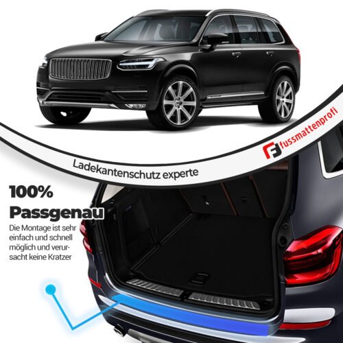 Ladekantenschutz aus Edelstahl Chrom Passend für Volvo V70 (3.Gen) Baujahr 2008-2016
