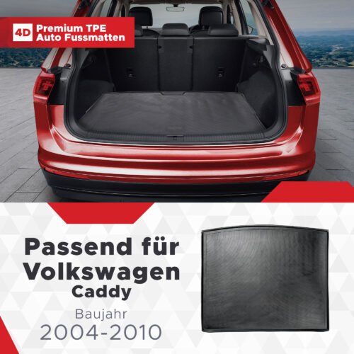 4D Kofferraum Matte passend für Volkswagen Caddy 2004-2010