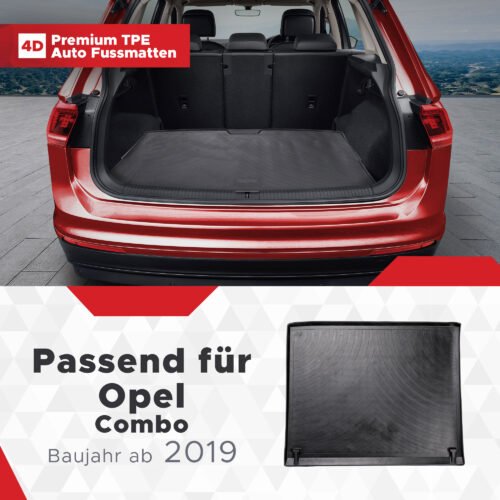 4D Kofferraum Matte passend für Opel Combo ab 2019