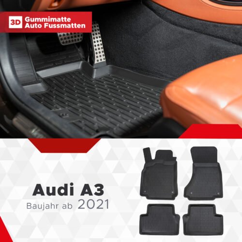 3D Fussmatten passend für Audi A3 ab 2020