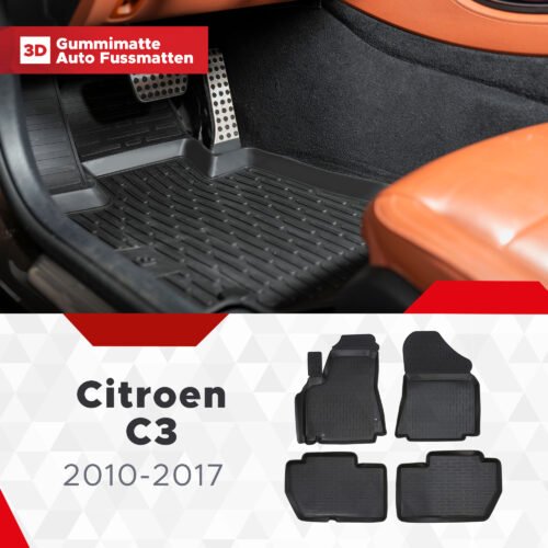 3D Fußmatten passend für Citroen C3 2010-2017