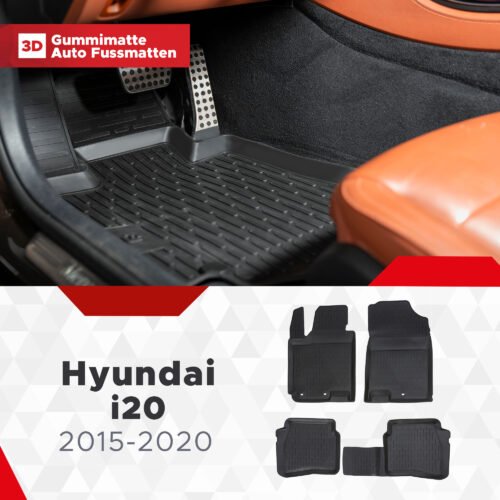 3D Fussmatten passend für Hyundai i20 II (2.Gen) 2014-2020