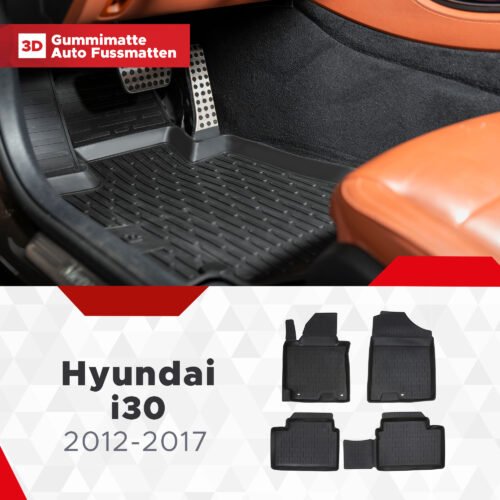 3D Fußmatten passend für Hyundai i30 II (2.Gen) 2012-2017