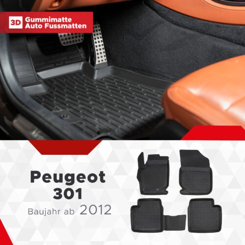 3D Fussmatten passend für Peugeot 301 ab 2012