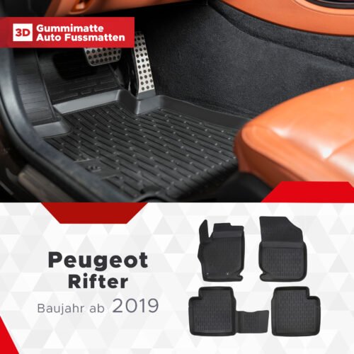 3D Fussmatten passend für Peugeot Rifter ab 2019