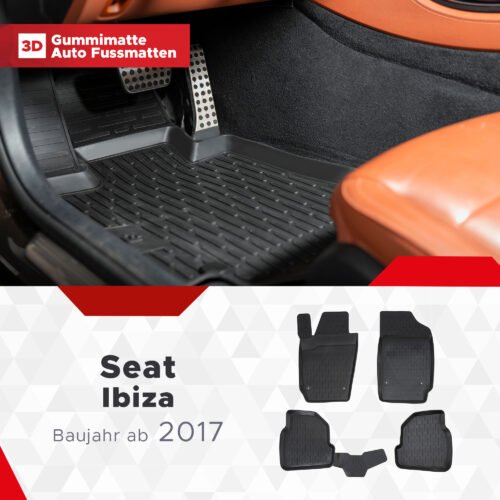3D Fußmatten passend für Seat Ibiza 5 (V) ab 2017