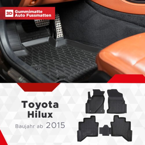 3D Fußmatten passend für Toyota Hilux VIII ab 2015