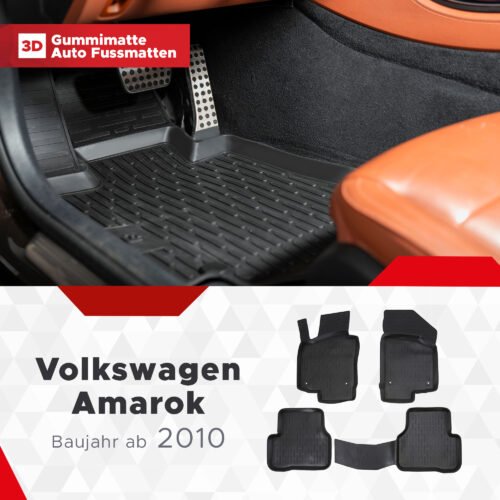 3D Fussmatten passend für Volkswagen Amarok I (1.Gen) 2010-2022