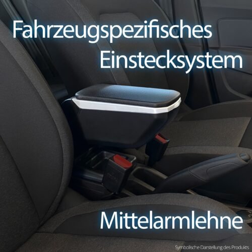 Center armrest armrest GREY Suitable for Dacia Duster 2.Gen from 2018 made of high-quality ABS imitation leather