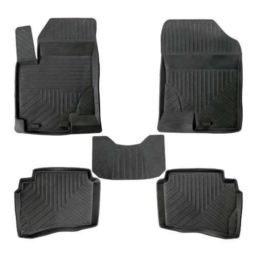 3D Premium Gummi Auto Fußmatten Set Passend für Hyundai Accent Blue Baujahr ab 2010