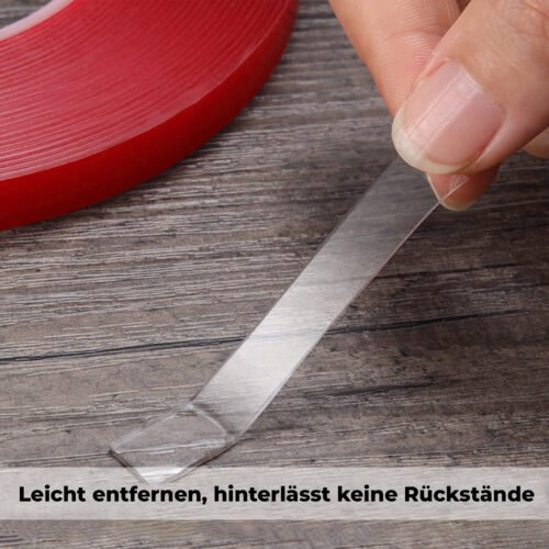 VHB Doppelseitiges Transparentband unsichtbares Klebeband Für Innen- & Außenbereich 15mm x 5m