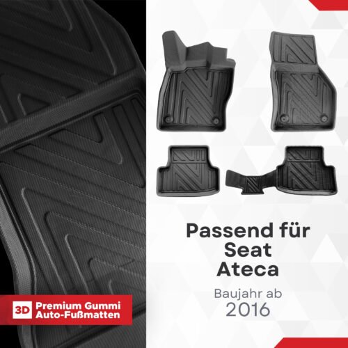 3D Fussmatten passend für Seat Ateca ab 2016